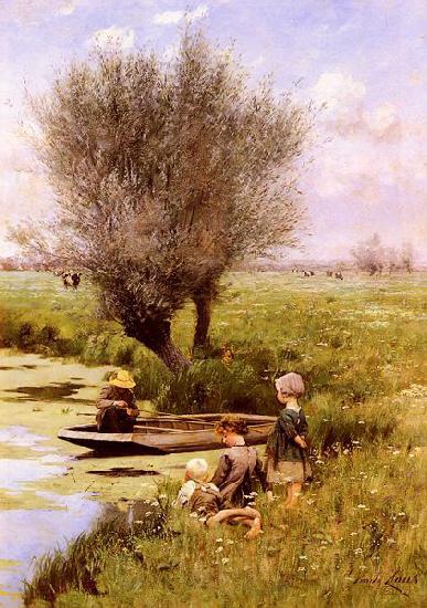 Emile Claus Afternoon Along The River Spain oil painting art